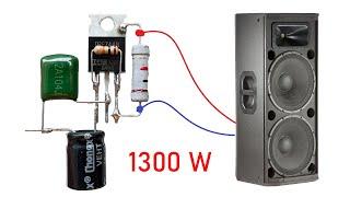 DIY Powerful Ultra Bass Amplifier Z44N MosFet No IC Simple circuit