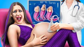 Rich Pregnant Mermaid at the Hospital Crazy Pregnancy Moments and Hacks
