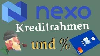 Nexo Kreditrahmen Karten und Prozente