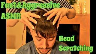 ASMRFAST&AGRESIV HEAD SCRATCHING FOR RELAXATION AND SLEEP #asmr #scalpscratching #sleep #scratching