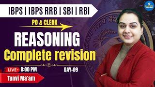 IBPS IBPS RRB SBI  Reasoning  Reasoning for Bank PO & Clerk  Complete Revision #9  Tanvi Maam