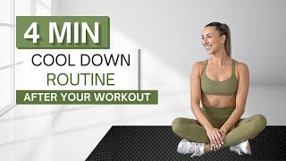 4 min COOL DOWN STRETCH ROUTINE  Do This After Your Workout  Flexibility and Muscle Recovery