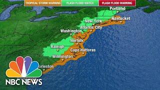 Tropical Storm Warnings Issued From Mid-Atlantic to New England