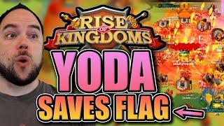 Yoda808 saves flag strongest player filling all 7 marches Rise of Kingdoms