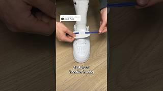 Nike Air Force 1 Strapz Waxed Laces Lacing Tutorial ‍‼️ #asmr #sneakers #nike