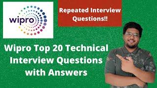 Wipro Top 20 Technical Interview Questions With Answers  Repeated Questions 