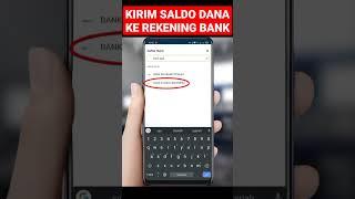 Cara Kirim Saldo DANA ke Rekening BANK  Bebas Biaya Transaksi #shorts