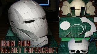 Iron Man Helmet Papercraft Stop-motion assembly