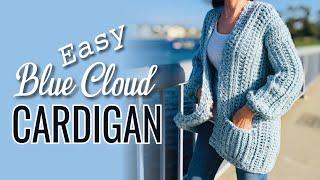 FAST AND EASY Chunky Crochet Cardigan With Pockets