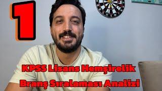 KPSS Lisans Hemşirelik Branş Sıralaması Analizi Bölüm 1