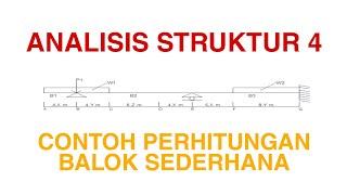 Analisis Struktur 4 - Contoh Balok Senderhana