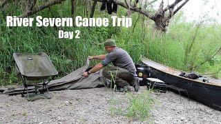 Canoe Trip on the River Severn - Day 2. Island Beach Wild Camp. WW2 Aircraft Wreckage.