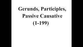 İngilis dili Verb Forms Toplu izah - GerundsParticiplesPassive Causative 1-199 tests