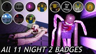 How to get ALL 11 NIGHT 2 BADGES in Residence Massacre with TUTORIAL Roblox