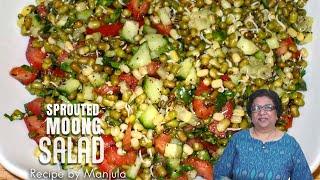 Sprouted Moong Salad  Sprouted Moong Salad Recipe  Sprouted Moong Dal Salad