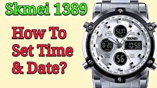 Skmei 1389 Analog - Digital Watch Time Date & Day Setting  How To Set Skmei 1389