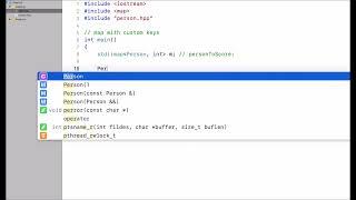 C++ Tutorial How to use a map with Custom Keys