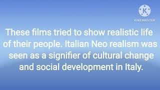 ITALIAN  NEO REALISMFILM STUDIES