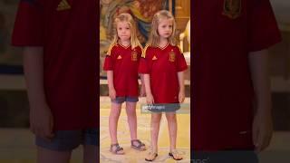 Princess leonor and infanta sofia really love football