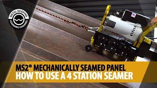 Mechanically Seamed Standing Seam Metal Roofing Installation - How To Use A Roof Seamer Machine