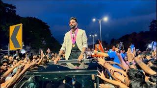 Mohammed Siraj Road Show in Hyderabad  Siraj T20 World Cup Victory Rally in Hyderabad #siraj #viral