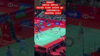 FAJAR RIAN LOLOS QF INDONESIA MASTER 2024 #indonesiamasters2024 #badminton #shorts #fajarrian