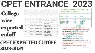 cpet expected cutoff mark 2023-2024 cpet college and university preference  #cpet #chemistry