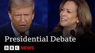 Debate verdict  defensive Trump rattled by confident Harris  BBC News