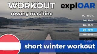 25 min winter rowing workout - short - 18-24 - SPM synched scenery