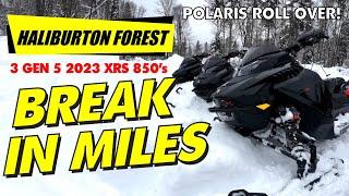 HALIBURTON FOREST - FIRST TRAIL RIDE - 3 Ski-Doo 2023 Gen5 XRS Snowmobiles
