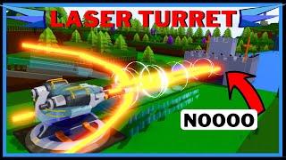 TURRET LASER BEAM *Instantly DELETES Builds* in Build A Boat For Treasure ROBLOX