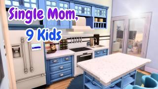 The Sims 4  Single Mom 9 Kids - Speed Build WVoice Over No CC