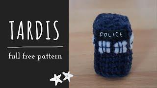 Doctor Who TARDIS  full free crochet pattern