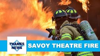 The Savoy Theatre Fire Westminster  Thames News Archive Footage