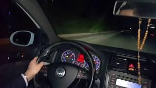 Crazy accident golf gti at high speed