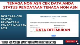  BKNCARA CEK APAKAH KITA TERDAFTAR PADA PENDATAAN TENAGA NON ASN 2022