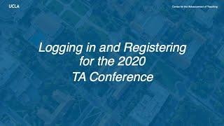 2020 TA Conference Registration Guide