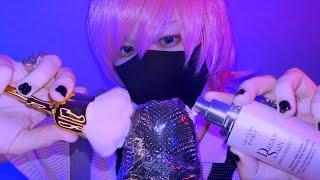 【ASMR】マイクに直接メイク幼馴染ロールプレイ【音フェチ】