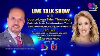 Watch Live Talk Show With Laura-Lynn Tyler Thompson  24th January  Thursday 7 PM - 8 PM  PST 