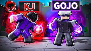 KJ VS GOJO in Roblox The Strongest Battlegrounds