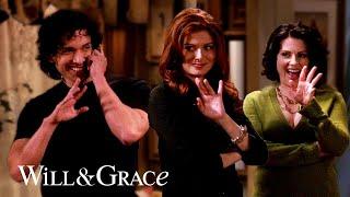 Karen and Grace competing over a hot young thing  Will & Grace