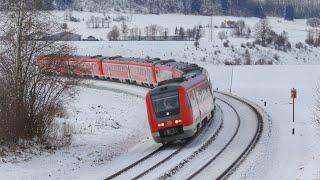 4x Baureihe 612 mit mega Lichtgruß bei Günzach