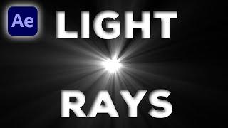 How to make light rays in After Effects  After Effects tutorial