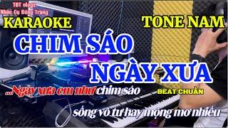 Chim Sáo Ngày Xưa Karaoke chuẩn.Tone Nam.Trung Quang  Đăng Trung kara.0364274243