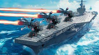 $13 BILLION Stealth Aircraft Carrier with Laser Defends Israel
