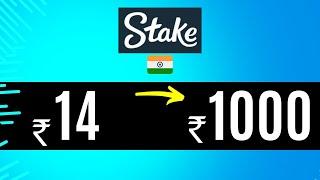 TURNED 14 RS INTO 1000 RS IN STAKE   PROFIT ?? STAKE GAME CHALLENGE