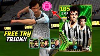 Trick To Get 105 Rated Platini & Romario  eFootball 2024 Mobile  Platini Trick European Attackers