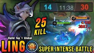 25 Kills Ling Best Build and Emblem Super Intense Battle - Build Top 1 Global Ling  MLBB