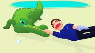 Satisfying crocodile eating meet AGGRESSIVELY  ASMR anime