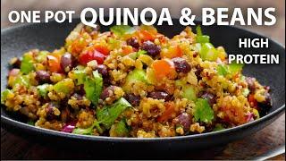 One Pot BEANS AND QUINOA Recipe  Easy Vegetarian and Vegan Meals  Quinoa Recipes